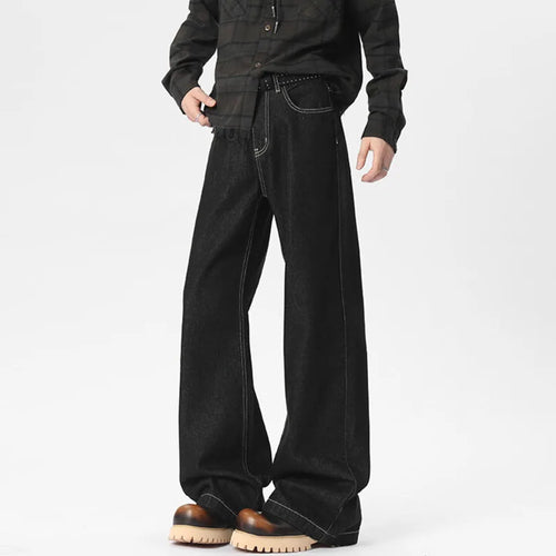 Load image into Gallery viewer, Men's Baggy New American High Steet Solid Color Decoration Straight Leg Trousers Spring Casual Male Trendy 2025 9W1539
