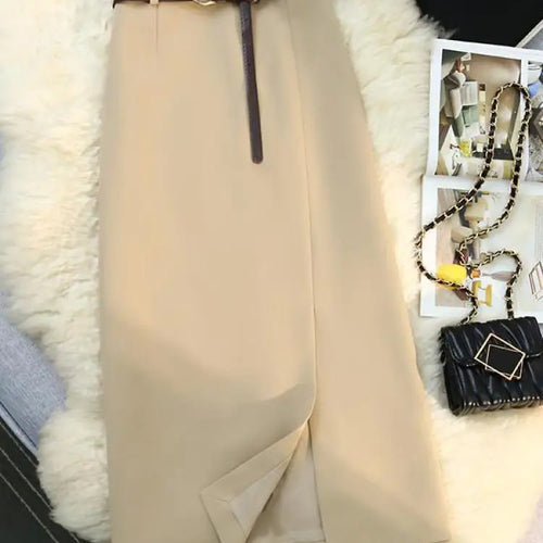 Load image into Gallery viewer, Black Blue Elegant Temperament High Waist Long Skirt Women Summer Khaki Club Party Slim Split Skirts Streetwear 2024 Fashion New

