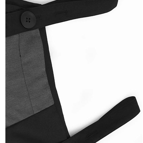 Load image into Gallery viewer, Women Black Color-block Pleated Big Size  Strap Dress New Square Collar Sleeveless Fashion Tide Spring Autumn 2025 1DH6342
