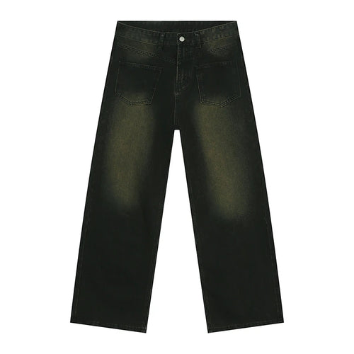 Load image into Gallery viewer, Men&#39;s American Style Jeans High Street Reverse Pockets Trendy Gradient Color Distressed Loose Male Denim Pants 9W1832
