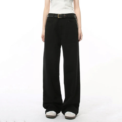 Load image into Gallery viewer, Simple Men Jeans Solid Color Loose Fitting Menwear Straight Wide Leg Casual Trousers Summer Streetwear Tide 9A8929
