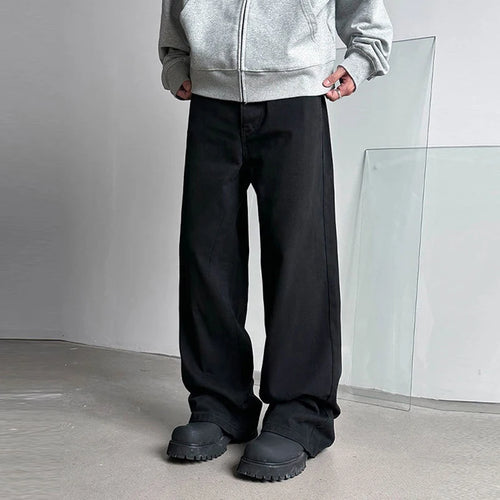 Load image into Gallery viewer, Men's Jeans New American Denim Pants Male Solid Color Casual Loose Straight Leg Trousers Summer  Men Clothing 9W1425
