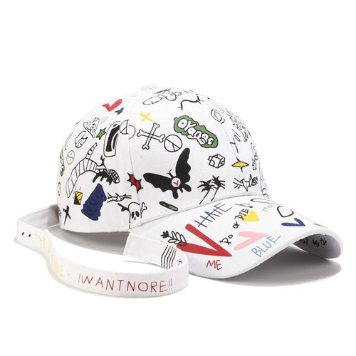 Load image into Gallery viewer, Graffiti Baseball Cap Fashion Personality Curved Summer Trendy Style Men and Women Personality Wild Cap Sun Hat
