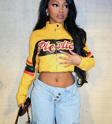 Letter Embroidery Varsity Jacket Women Patchwork Leather Faux Full Sleeve Wild Street Hipster Autumn Zip Uniform Coat