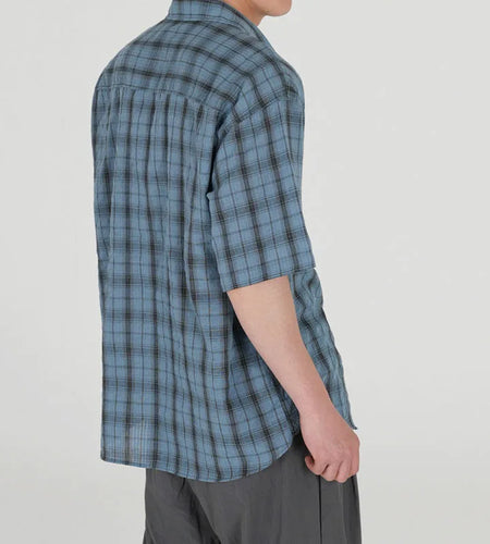 Summer Male Short Sleeve Shirts Casual Plaid Shirt Korean Single Breasted Handsome Trendy Men's Clothing 9W1632