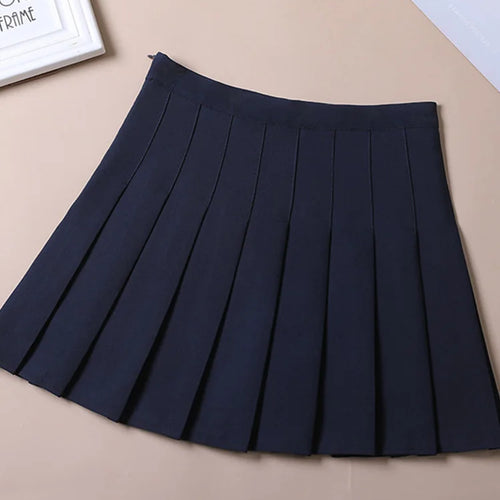 Load image into Gallery viewer, Brown Skirt Ladies 2025 Summer Clothes Women&#39;s High Waist Harajuku Korean Style Black Mini Pleated Skirt For School Girl Uniform
