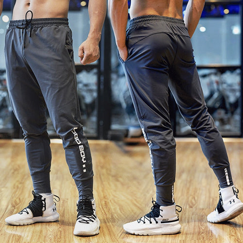 Load image into Gallery viewer, Men Sport Pant Training Bodybuilding Trousers Youngster Fitness Running Sweatpant Thin Elastic Dry Fit Zipper Pockets Long Pants
