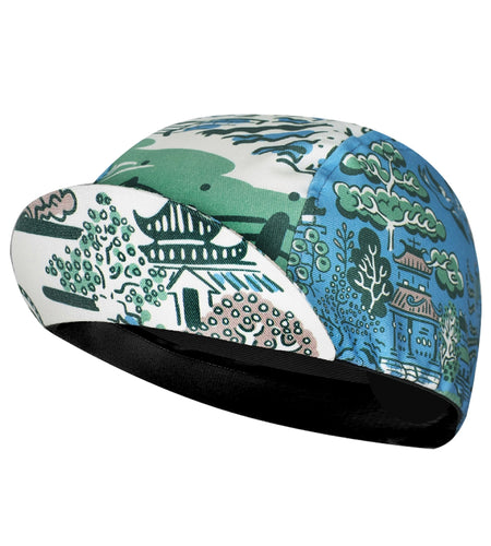 Classical  Tea Garden Architectural Style Polyester Cycling Caps Bicycle Sports Summer Balaclava  Moisture Wicking Hat