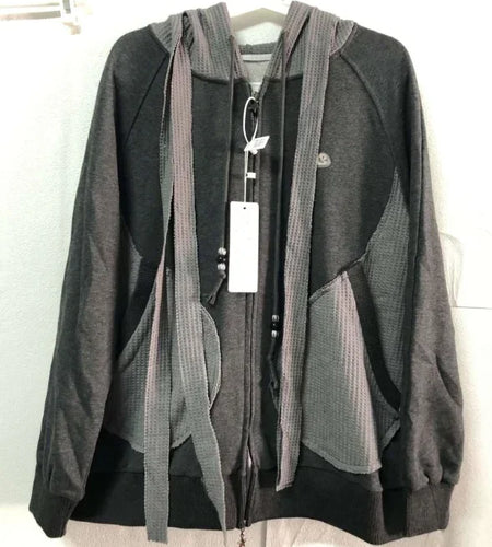 Patchwork Korean Jackets Women's Clothing 2024 Streetwear Casual Hooded Outwear Y2k Tops Bandage Zipper Fashion Coat Ropa Mujer