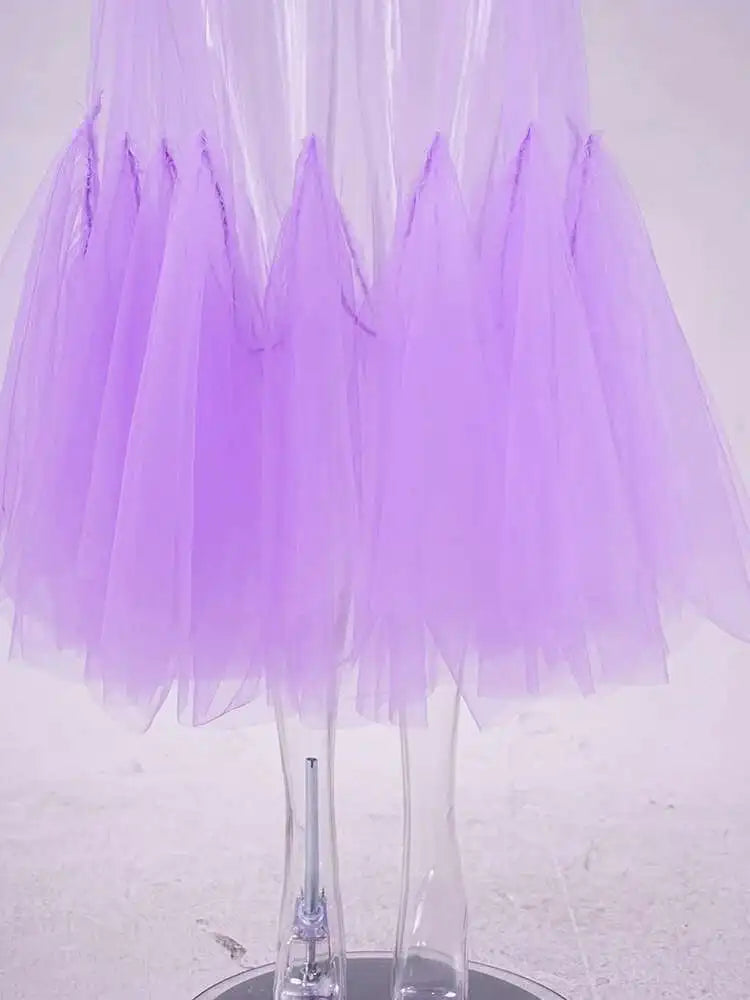 Women Black Ruffles Long Big Size Dress New Round Neck Three-quarter Sleeve Loose Fit Fashion Spring Summer 2025 JR77101