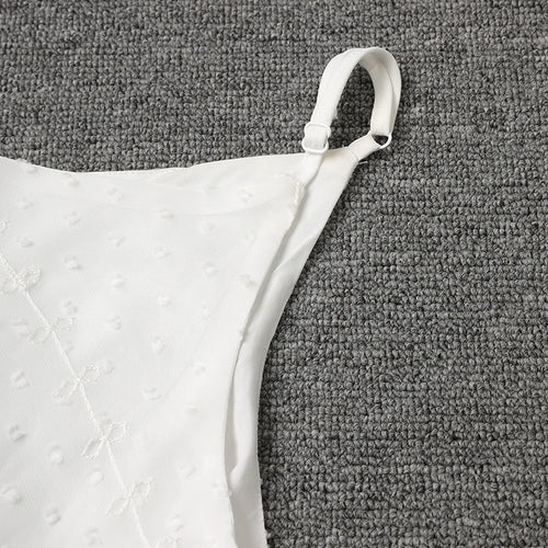 Load image into Gallery viewer, Women White Lace Jacquard Elegant Long Spaghetti Strap Dress New V-Neck Sleeveless Fashion Tide Spring Summer 2025 CPG3081
