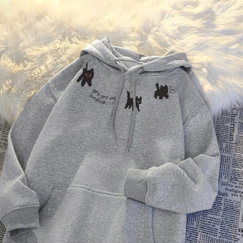 Load image into Gallery viewer, Thicked Hoodie Women's Clothing Anime Print Hooded Sweatshirts Oversized Tops 2024 Ropa Mujer Fashion Casual Warm Hoodies 49C884
