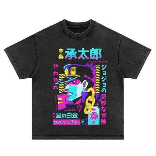 Load image into Gallery viewer, Vintage Washed Tshirts Anime T Shirt Harajuku Oversize Tee Cotton fashion Streetwear unisex top ab79v1
