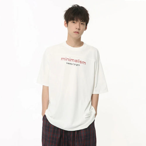 Load image into Gallery viewer, Simple Men&#39;s Tees Letter Painting Round Neck Male Casual T-shirt Short Sleeve Summer Tops Korean Design 9C6378
