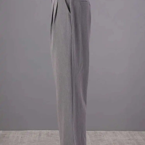 Load image into Gallery viewer, High Waist Gray Hollow Out Zipper Wide Leg Pants New Loose Fit Trousers Women Fashion Tide Spring Autumn 2025 1DF6568
