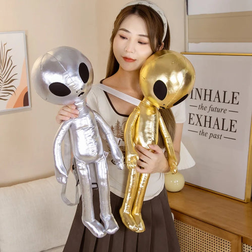 Load image into Gallery viewer, 60cm Fashion Alien Backpack PU ET Extraterrestrial Soft Stuffed Plush Doll Plush Animal Toy Creative Gift for Children Kids
