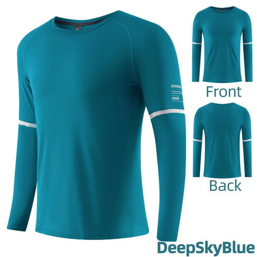 Load image into Gallery viewer, Men Compression T-shirt Gym Fitness Sport Tight Running Sweatshirt Jogging Workout Sportswear Long Sleeve Elastic Tops RashGuard
