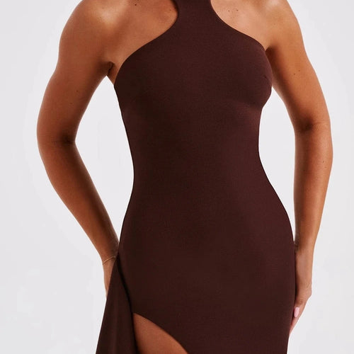 Load image into Gallery viewer, Women's Elegant Sleeveless Evening Dress, Open Back, High Split, Slim Fit Style, Female Long Dress, Spring, 2024
