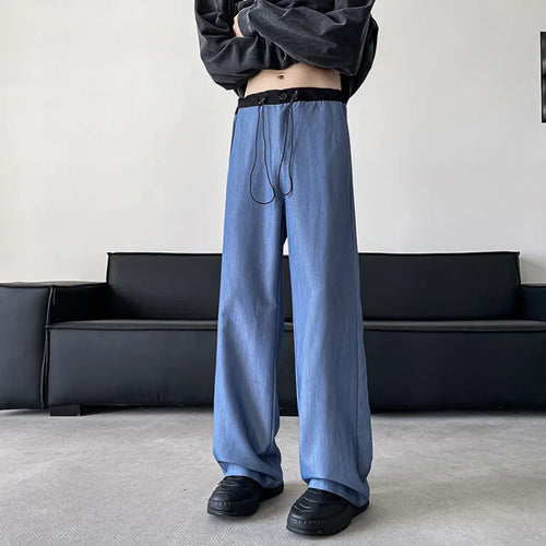 Load image into Gallery viewer, Men's New American Handsome Suit Pants Lace-up Contrasting Color Trendy Full Length Male Trousers Spring 2025 9W1397
