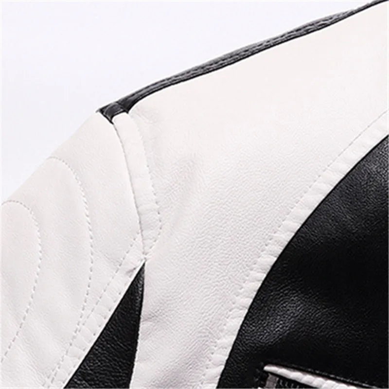 Men Plus Thick Coats Spring/ Autumn chaqueta hombre Mens Leather Jackets Casual High Quality Classic Motorcycle Bike Jacket
