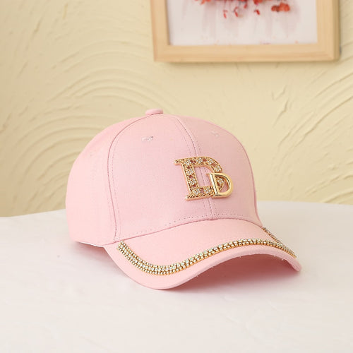 Load image into Gallery viewer, Women Hat Double D Decoration Shining Baseball Cap Female Adjustable Casual Outdoor Streetwear Hat
