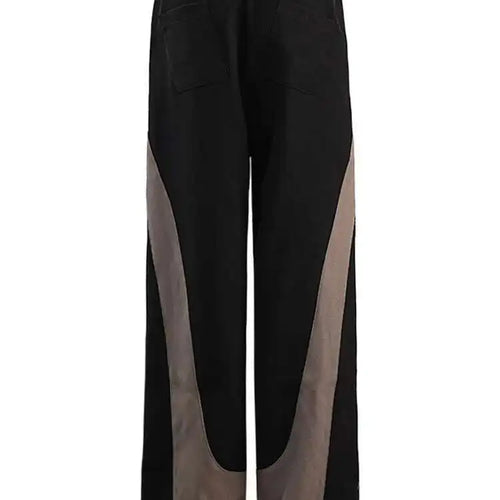 Load image into Gallery viewer, High Elastic Waist Black Color-block Long Wide Leg Pants New Trousers Women Fashion Tide Spring Autumn 2025 CPG1660
