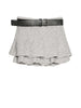 gray skirt with belt