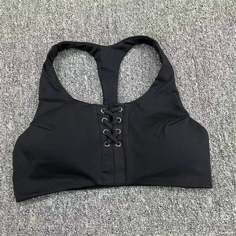 Cross Women Sports Bra High Impact Sports Bra Yoga Fitness Top Sports Underwear Push-Up Bra Sportswear Sports Top Female