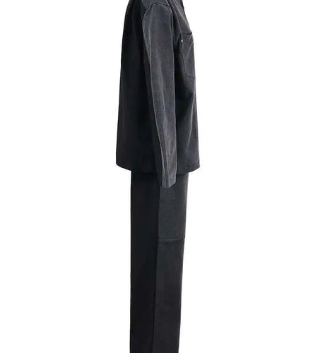 Big Size Denim Jacket Wide Leg Pants Two Piece Suit New O-Neck Long Sleeve Women Fashion Tide Spring Autumn 2025 CPG1262