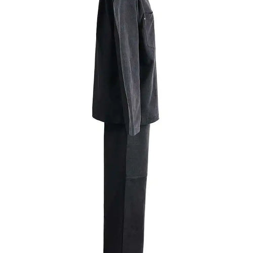 Load image into Gallery viewer, Big Size Denim Jacket Wide Leg Pants Two Piece Suit New O-Neck Long Sleeve Women Fashion Tide Spring Autumn 2025 CPG1262
