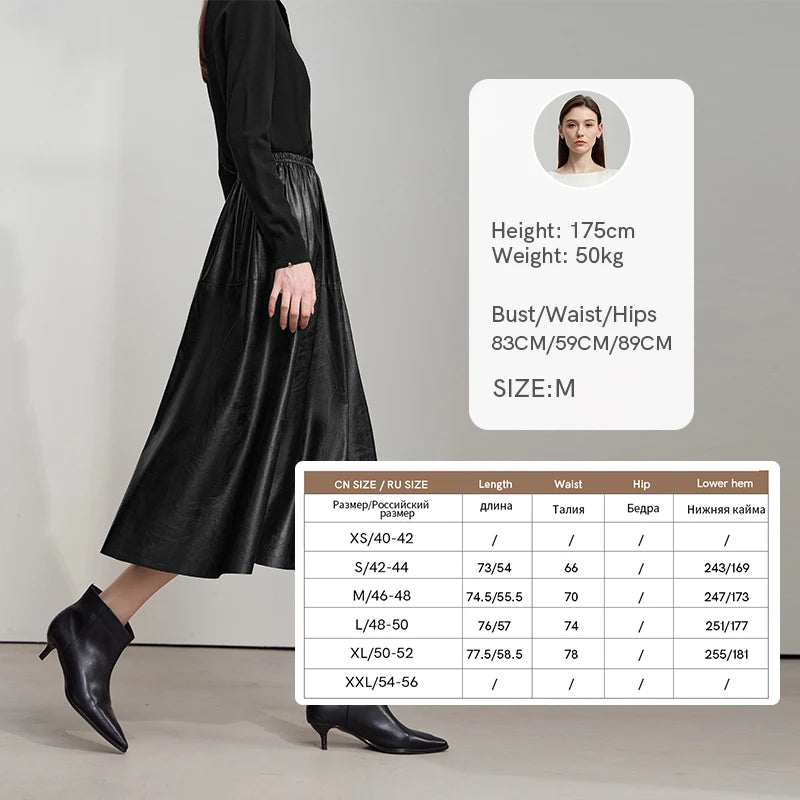 Minimalist Woman Black Midi Skirt 2025 Autumn Vintage Loose Luxury Party PU Leather Skirts Casual A Line Skirts 12543028