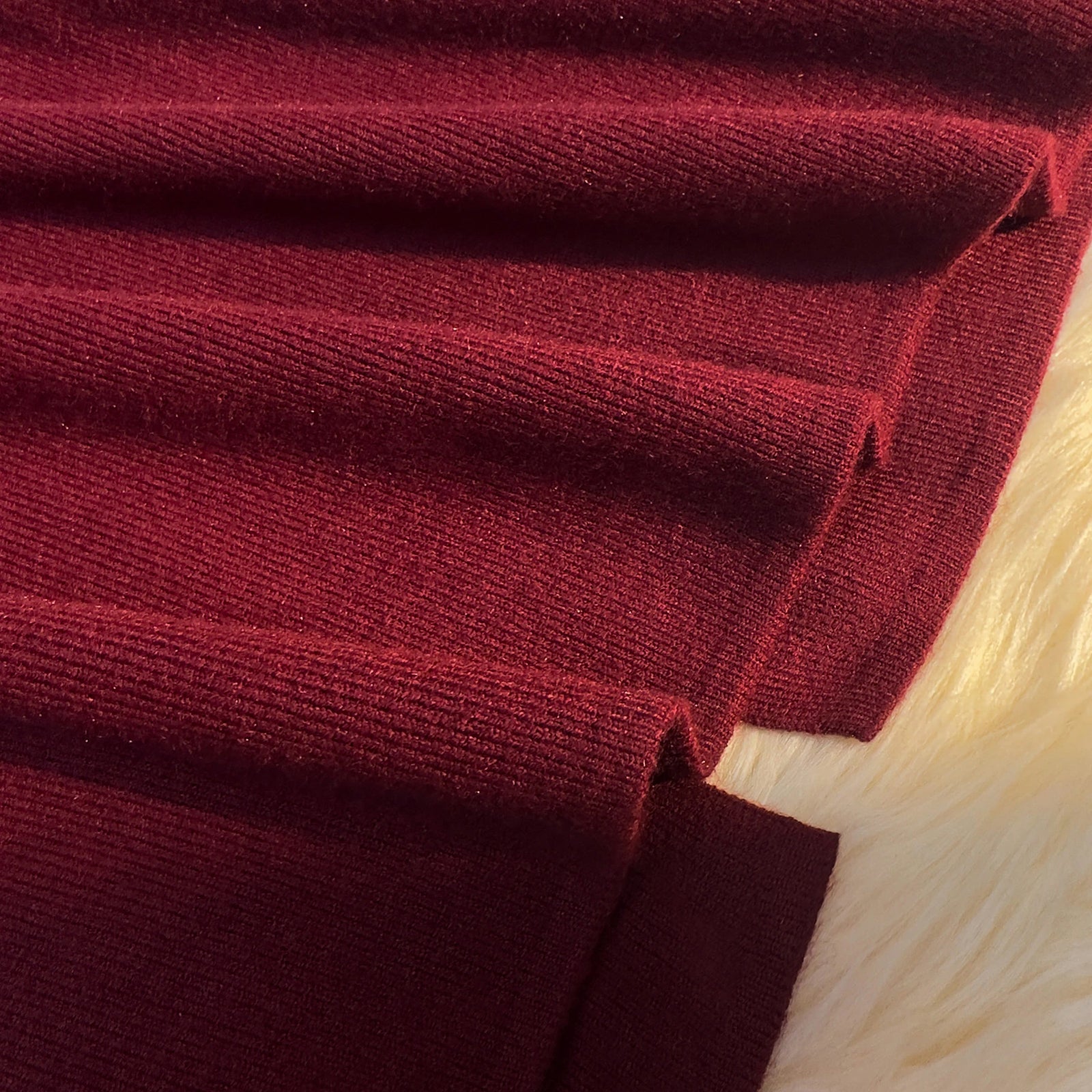 French Vintage Women Solid Drawstring Lace-up Knitted Long Skirt 2024 Autumn Winter Elegant High Waist Vacation Straight Skirts