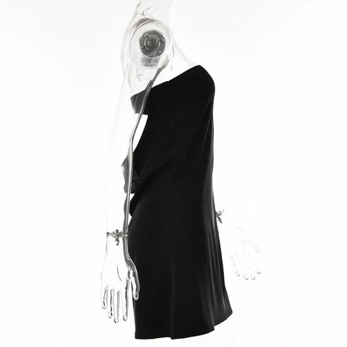 Load image into Gallery viewer, Satin Sexy Backless Mini Dress Women Robe Fashion Strapless Sleeveless Bodycon Night Club Party Short Dresses Vestido
