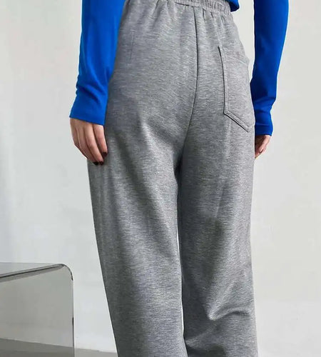 High Elastic Waist Black Brief Drawstring Long Wide Leg Pants New Trousers Women Fashion Tide Spring Autumn 2025 1DH6663