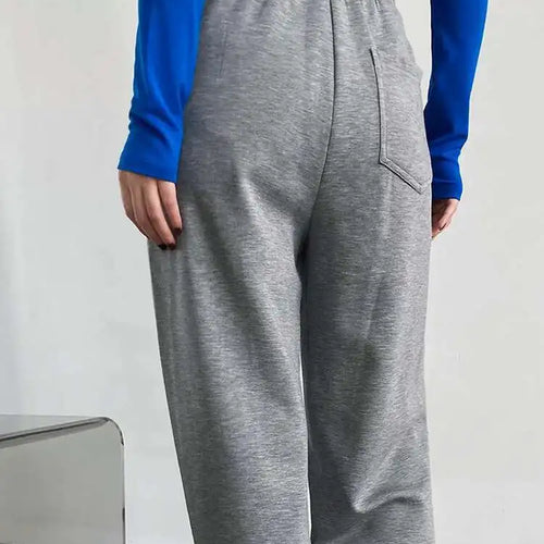 Load image into Gallery viewer, High Elastic Waist Black Brief Drawstring Long Wide Leg Pants New Trousers Women Fashion Tide Spring Autumn 2025 1DH6663
