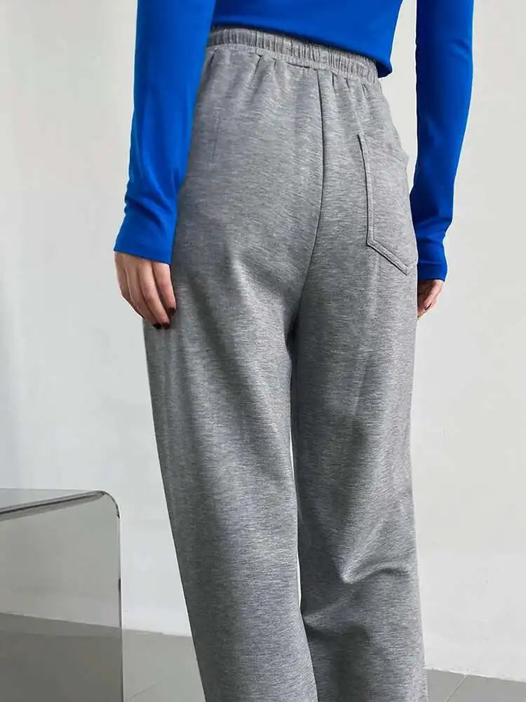 High Elastic Waist Black Brief Drawstring Long Wide Leg Pants New Trousers Women Fashion Tide Spring Autumn 2025 1DH6663