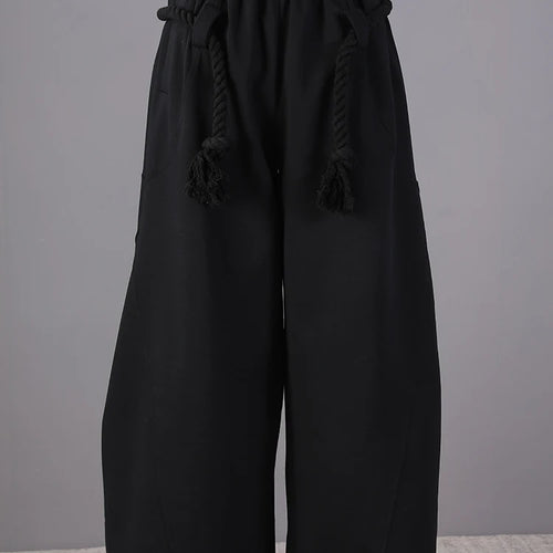 Load image into Gallery viewer, High Elastic Waist Black Brief Bandage Long Wide Leg Pants New Trousers Women Fashion Tide Spring Autumn 2025 33A1851
