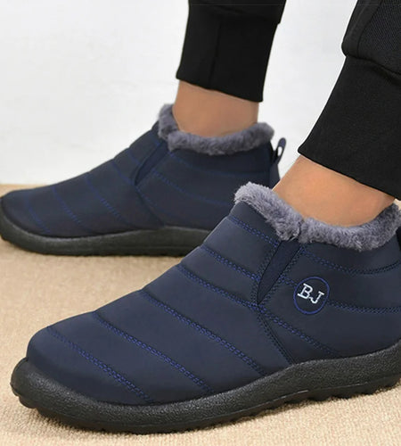 Men's Boots Slip On Winter Shoes For Men Fur Ankle Boots Waterproof Snow Boots Winter Chaussure Hommes Casual Booties For Men