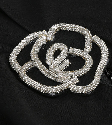 Slimming Spliced Appliques Irregular Dresses for Women Round Neck Sleeveless Temperament Dress Female Clothing New