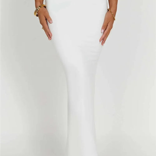 Load image into Gallery viewer, Thickened Fabric Sexy Maxi Skirt Women 2023 Autumn Winter New Solid High Waist Skinny Club Party Long Skirt Elegant
