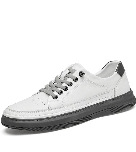 Fashion Men Casual Shoes Lightweight Driving Shoes Genuine Leather Breathable Men's Flats Shoes Walking For Men