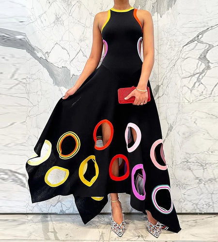 Summer Evening Dresses Luxury Party for Woman 2025 Autumn Sleeveless Women Colorful Hollow Prom Birthday Maxi Dresses