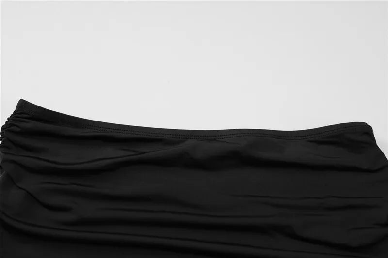 Black Sexy Dress Sets Women Spaghetti Strap Bodysuit And Maxi Skirt Matching Sets Backless Slim Fit Long Skirt Set