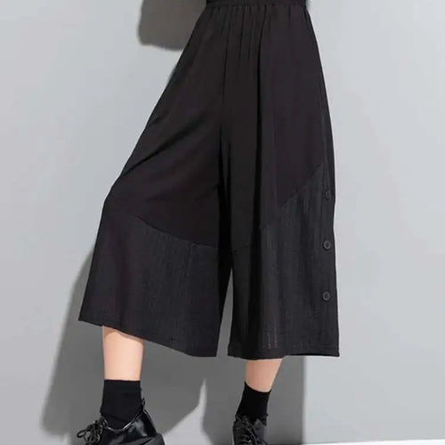 Load image into Gallery viewer, High Elastic Waist Black Striped Wide Leg Pants New Loose Fit Trousers Women Fashion Tide Spring Autumn 2025 1DF8718
