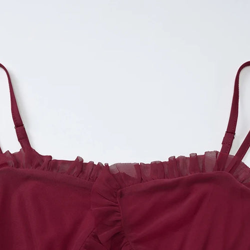 Load image into Gallery viewer, Hollow Out Backless Sexy Maxi Dress For Women Mesh Patchwork Spaghetti Strap Sleeveless Bodycon Sexy Long Dress
