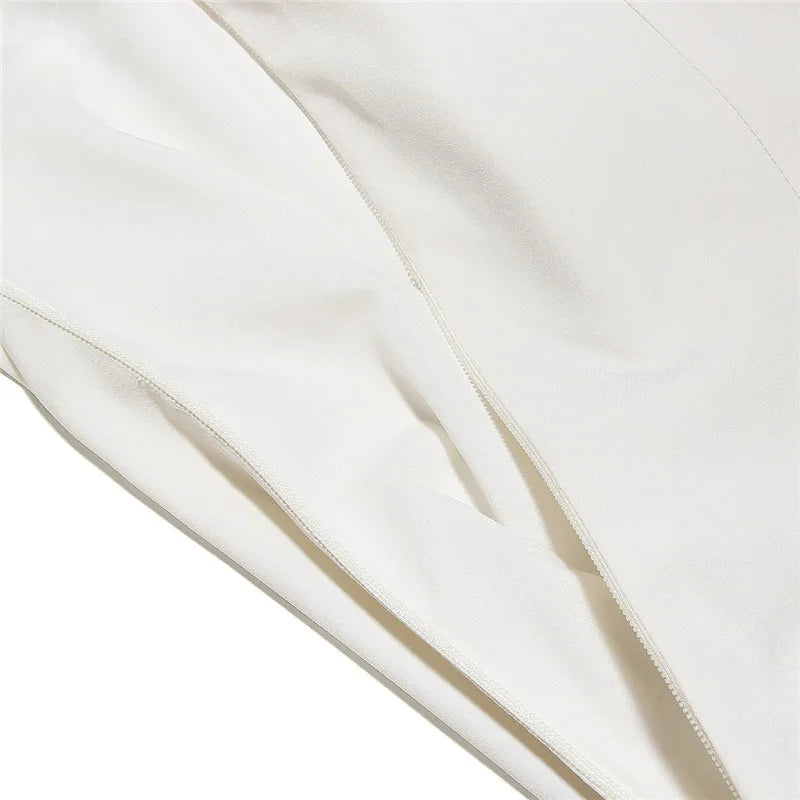 Backless Maxi Fishtail Dress For Women Gown Fashion Square Collar Sleeveless Loose Pleated Long Dress Elegant Dresses