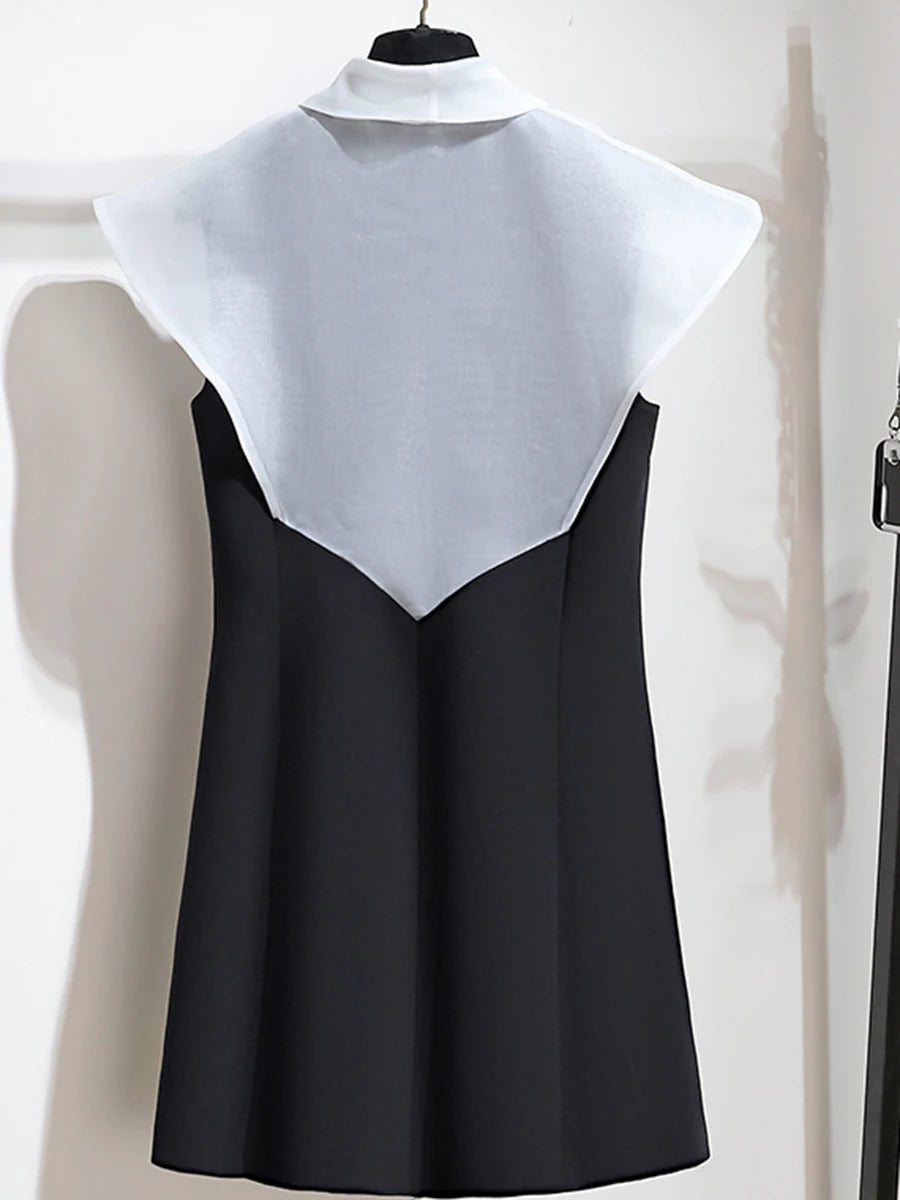 Hit Color Slimming Waistcoats For Women V Neck Sleeveless Tunic Temperament Coats Female Fashion Style Clothes New