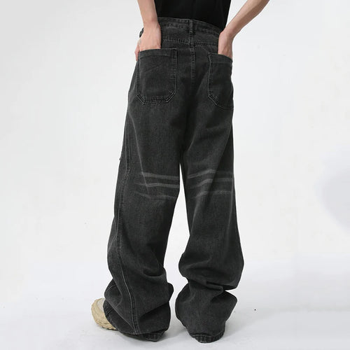 Load image into Gallery viewer, Summer Men's Denim Pants New Streetwear Distressed Dirty Printed Straight Leg Jeans Trendy Male Hole Design Trousers 9C5973
