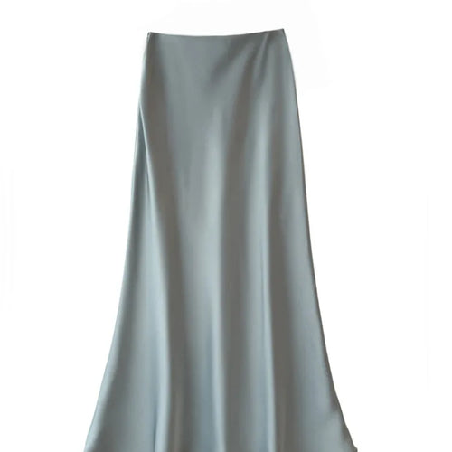 Load image into Gallery viewer, Fashion High Waist Slimming Medium To Long Satin Silk Half Skirt For Women 2024 Summer New Hip Hugging Slimming Skirt

