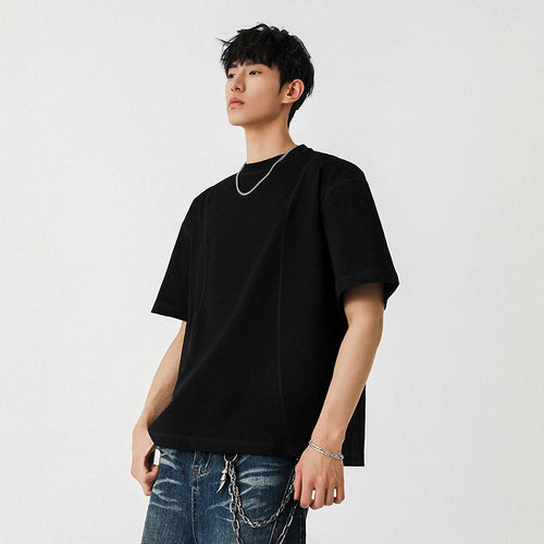 Load image into Gallery viewer, Male T-shirt American Style Short Sleeve Pullover Solid Color O-neck Spring Summer Men's Tees Pullover Top 9W1300
